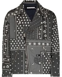Neighborhood - Veste De Moto À Imprimé Bandana - Lyst