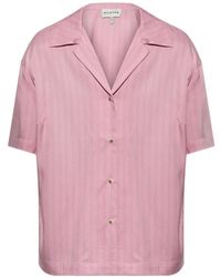 Munthe - Brianda Pinstripe-Pattern Short-Sleeved Shirt - Lyst