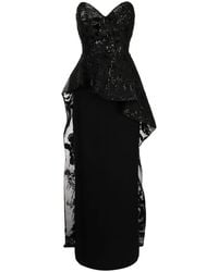 Saiid Kobeisy - Strapless Embroidered Dress - Lyst
