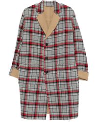 R13 - Cappotto Tartan - Lyst