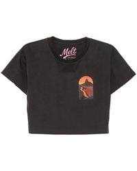Melt - Graphic-Print Cropped T-Shirt - Lyst