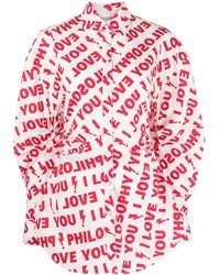Philosophy Di Lorenzo Serafini - Logo-Print Cotton Shirt - Lyst