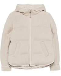 Brunello Cucinelli - Donsjack Met Capuchon - Lyst