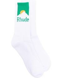 Rhude - Mountain ロゴ インターシャ 靴下 - Lyst