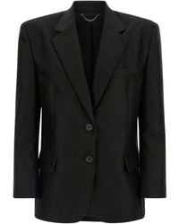 Magda Butrym - Blazer Met Enkele Rij Knopen En Bloemapplicatie - Lyst