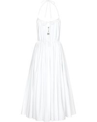 Dolce & Gabbana - Midi Cotton Dress With Circle Skirt - Lyst