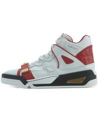 Versace - Medusa-Plaque Panelled Sneakers - Lyst