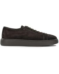 Santoni - Suede Lace-Up Sneakers - Lyst