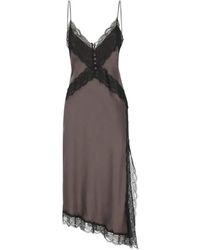 ANDAMANE - Lace-Trimmed Asymmetric Dress - Lyst