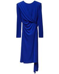 Versace - Gedrapeerde Mini-Jurk Met Open Rug - Lyst
