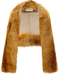 Ferragamo - Shearling Bolero Jacket - Lyst