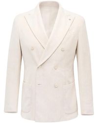 Lubiam - Corduroy Double-Breasted Jacket - Lyst
