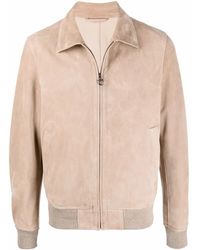 Ferragamo - Four Seasons Suede Bomber Jacket - Lyst