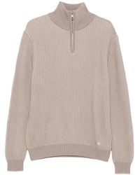 Manuel Ritz - Half-Zip Ribbed Sweater - Lyst