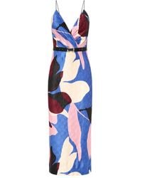 Rebecca Vallance - Mika Pleated Floral-print Midi Dress - Lyst