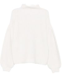 ELY ELY - Ribbed-Knit High-Neck Sweater - Lyst