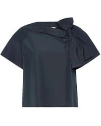 Weekend by Maxmara - Cotton-Blend Taffeta Blouse - Lyst