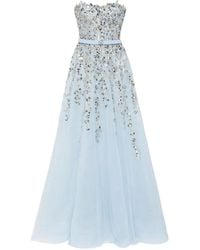 Saiid Kobeisy - Beaded Tulle Strapless Gown - Lyst