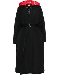Plan C - Contrast-Hood Trench Coat - Lyst