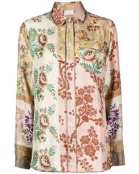 Pierre Louis Mascia - Floral-Print Silk Shirt - Lyst
