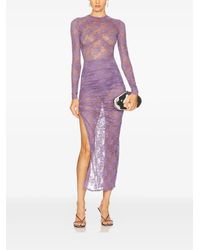 Alex Perry - Lace Slit Maxi Dress - Lyst