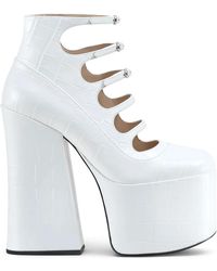 Marc Jacobs - Lili 160mm Crocodile-embossed Leather Platform Pumps - Lyst