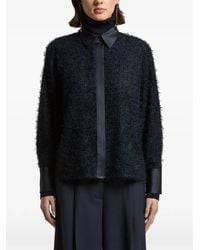 Peserico - Textured Satin-Trim Shirt - Lyst