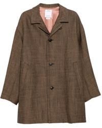 Visvim - Tweed Trench Coat - Lyst