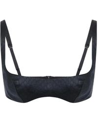 Elisabetta Franchi - Taffeta Bra With Fish Scale Pattern - Lyst