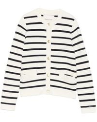 GANT - Striped Button-Up Cardigan - Lyst