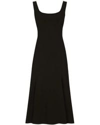 Dolce & Gabbana - Midi A-Line Sleeveless Dress - Lyst