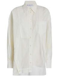 High - Asymmetric Pintuck-Detail Shirt - Lyst