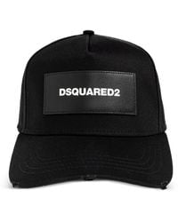 DSquared² - Logo-Patch Distressed Baseball Cap - Lyst