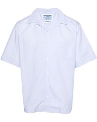 Prada - Striped cotton shirt - Lyst