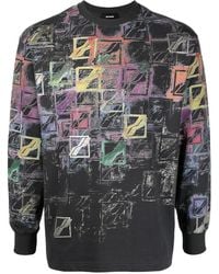we11done - Logo-Print Cotton Sweatshirt - Lyst