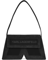 Karl Lagerfeld - Ikon/k Suede Shoulder Bag - Lyst