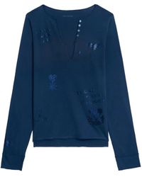 Zadig & Voltaire - Top Con Scollo A V - Lyst