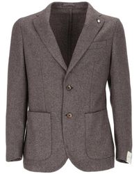 L.B.M. 1911 - Herringbone-Pattern Single-Breasted Blazer - Lyst
