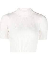 Courreges - Top corto a coste - Lyst