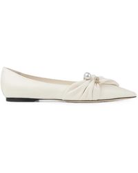 Jimmy Choo - Rafi Pearl-Embellished Ballet Flats - Lyst