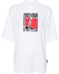 Palm Angels - Palm Ski Club Katoenen T-Shirt - Lyst