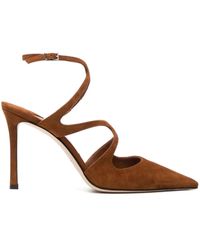 Jimmy Choo - Azia 105Mm Pointed Suede Pumps - Lyst
