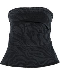 ROTATE BIRGER CHRISTENSEN - Drehen Sie 'Zebra Print Denim Top - Lyst