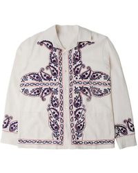 BAZISZT - Memento Paisley-Embroidered Shirt - Lyst