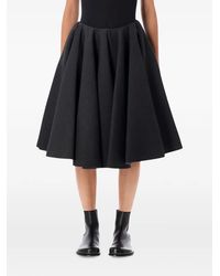 Ami Paris - Wollen Midi-Rok Met Peplum-Effect - Lyst
