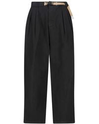 White Sand - Belt Pleated Trousers - Lyst