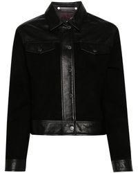 PS by Paul Smith - Suede Contrasting Leather Jacket - Lyst