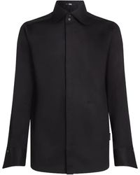 KARL LAGERFELD - Essential Collar-Detail Shirt - Lyst