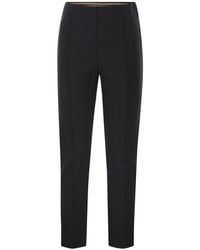 Max Mara - Slim Fit Crease Trousers - Lyst