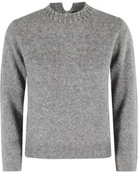 Seventy - Embellished-Neck Sweater - Lyst